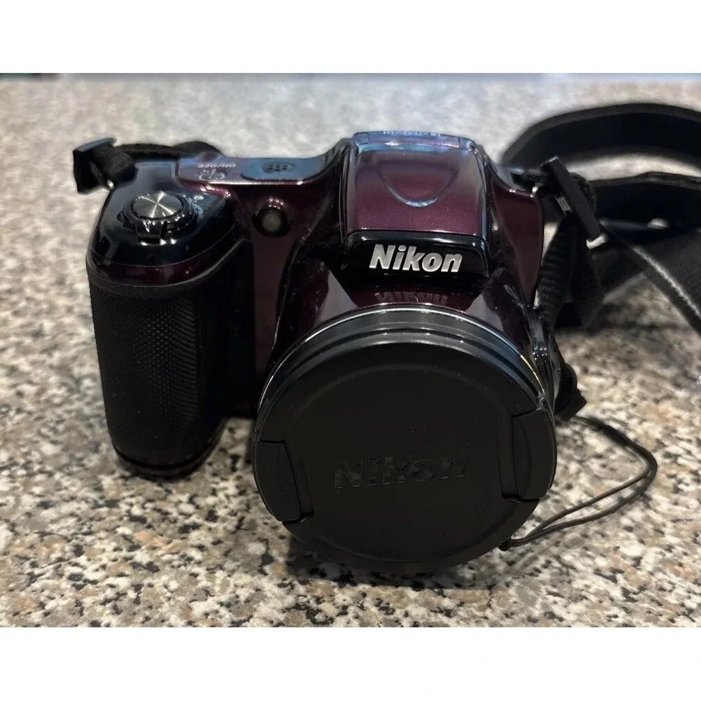 Nikon COOLPIX L820 16.0MP Digital Camera Tested Working Purple + Bag, A+